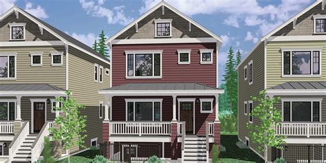 Multiple-Unit Housing Plans Triplex (3 units) Shop By. . Narrow lot triplex plans